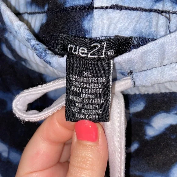 Rue21 Blue Tie Dye Soft Dolphin Shorts - Picture 3 of 3